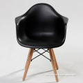 Wood plastic dining chair with armrests